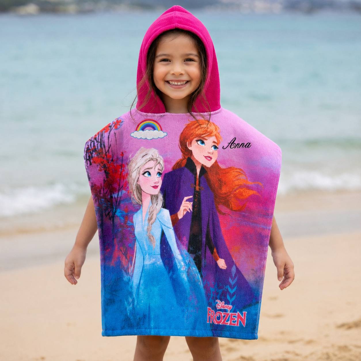 Poncho-Telo Mare Disney Frozen