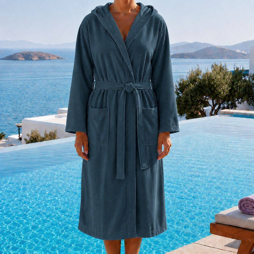 Accappatoio in Microfibra Blu Navy