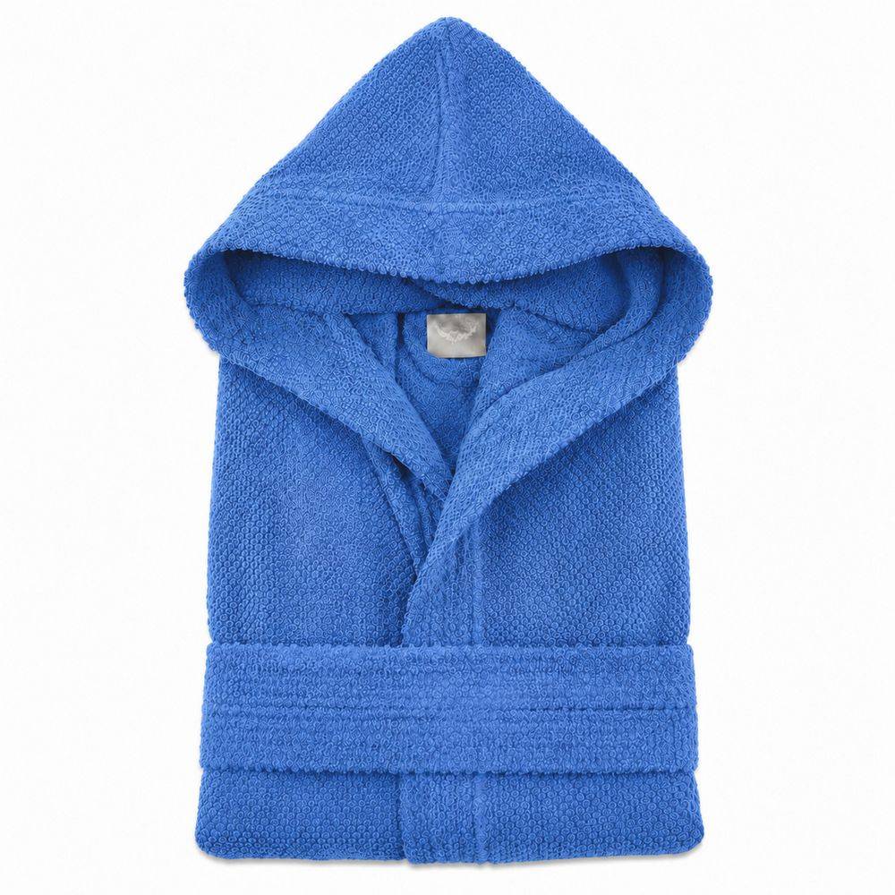 Accappatoio con cappuccio chicco di riso Blu