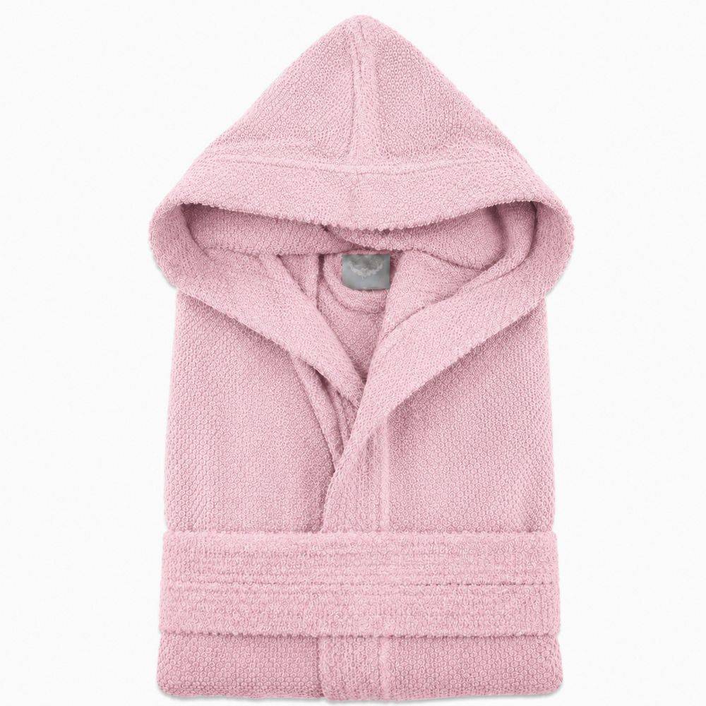 Accappatoio con cappuccio chicco di riso Rosa