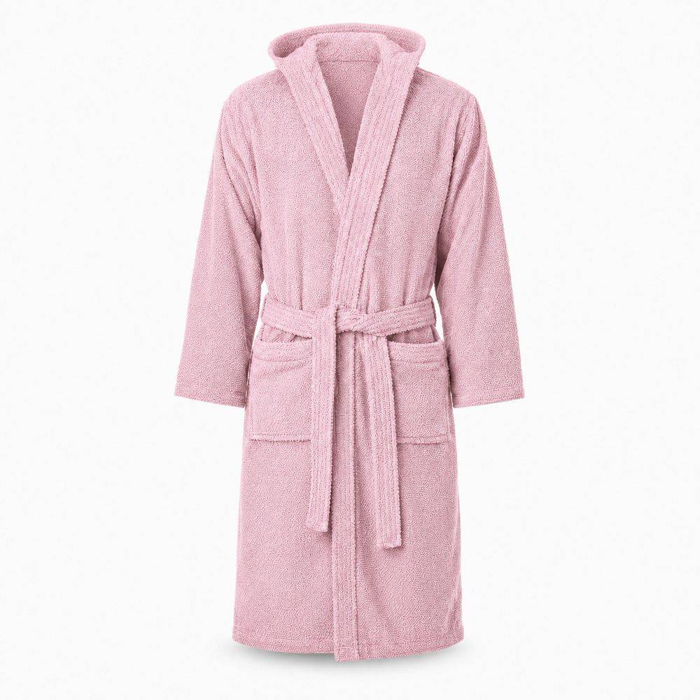 Accappatoio con cappuccio chicco di riso Rosa