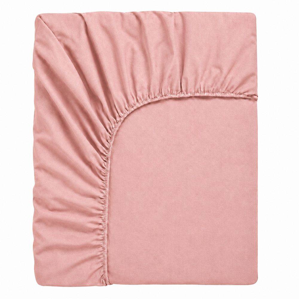 Lenzuolo sotto con angoli Jersey Rosa Singolo