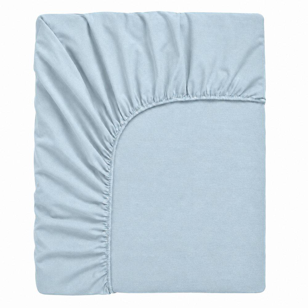 Lenzuolo sotto con angoli Jersey Azzurro Matrimoniale