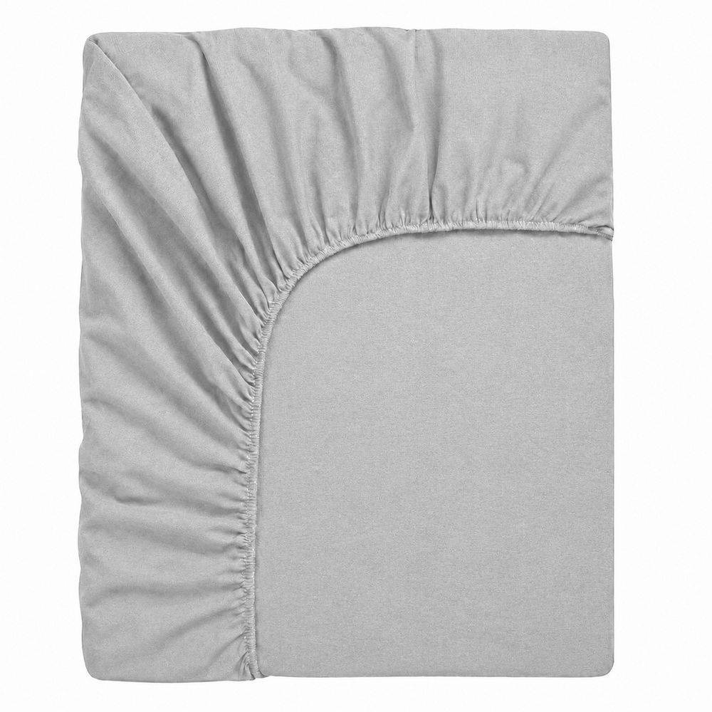 Lenzuolo sotto con angoli Jersey Grigio Singolo