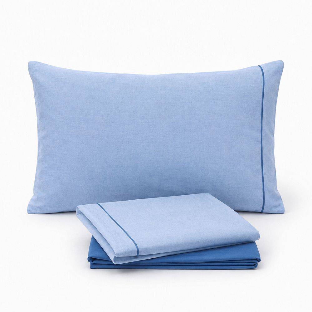 Completo Lenzuola Amelia Azzurro/Blu Singolo 