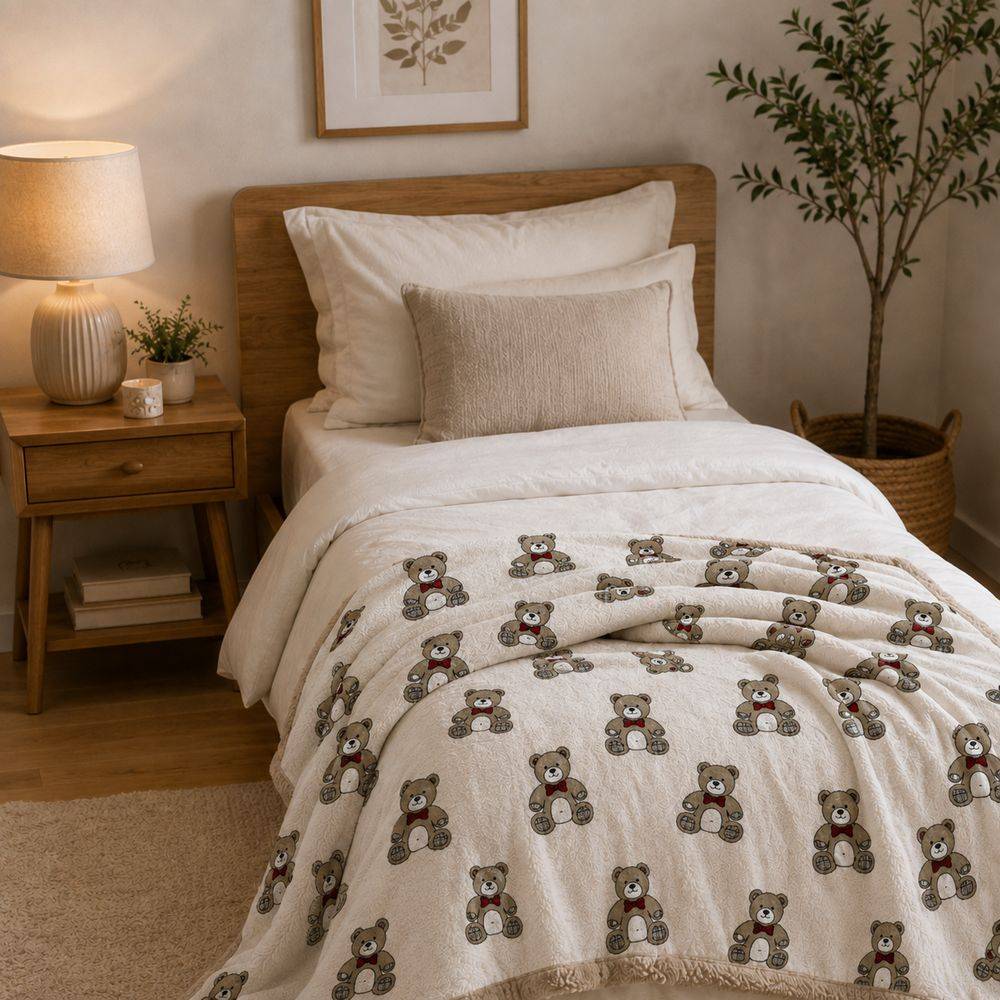 Plaid Sherpa Teddy matrimoniale