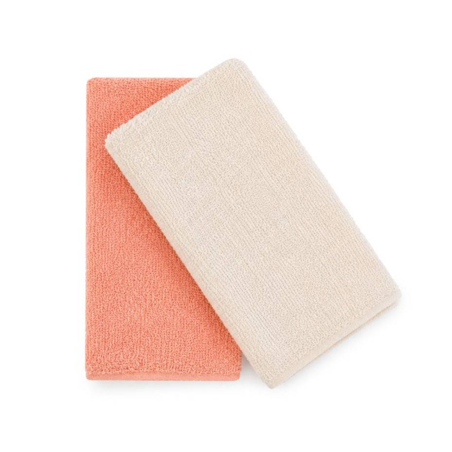 Set Regalo Coppa Gelato 2 Asciugamani Ospite - Panna & Fragola