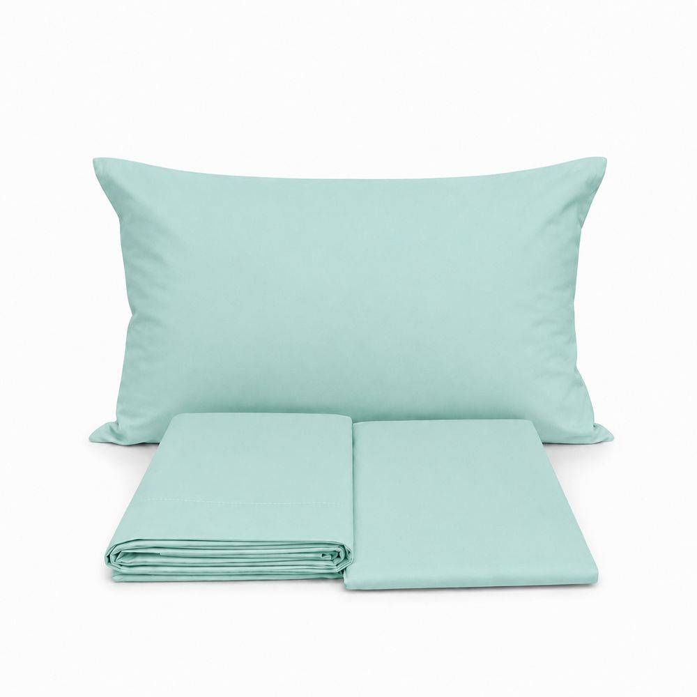 Completo Lenzuola lettino Verde acqua