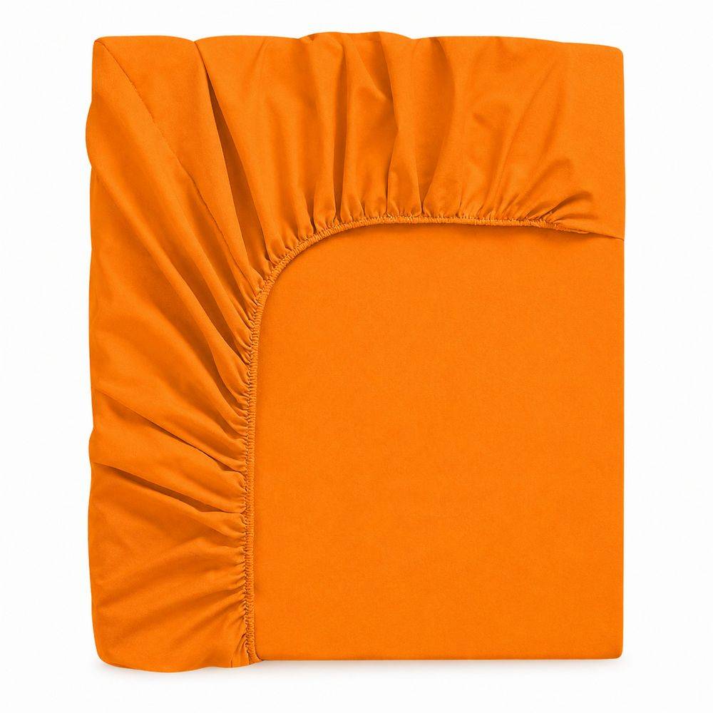 Lenzuolo sotto con angoli elastici Arancio Matrimoniale King size