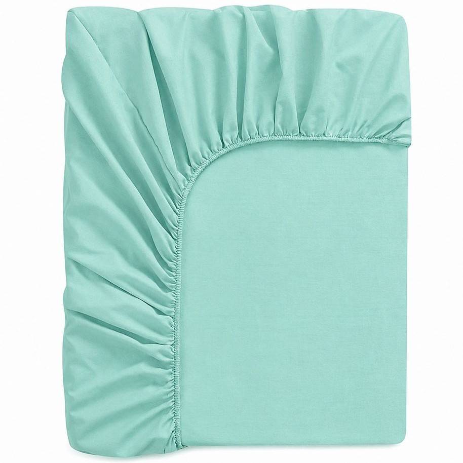 Lenzuolo sotto con angoli elastici Verde acqua Matrimoniale King size