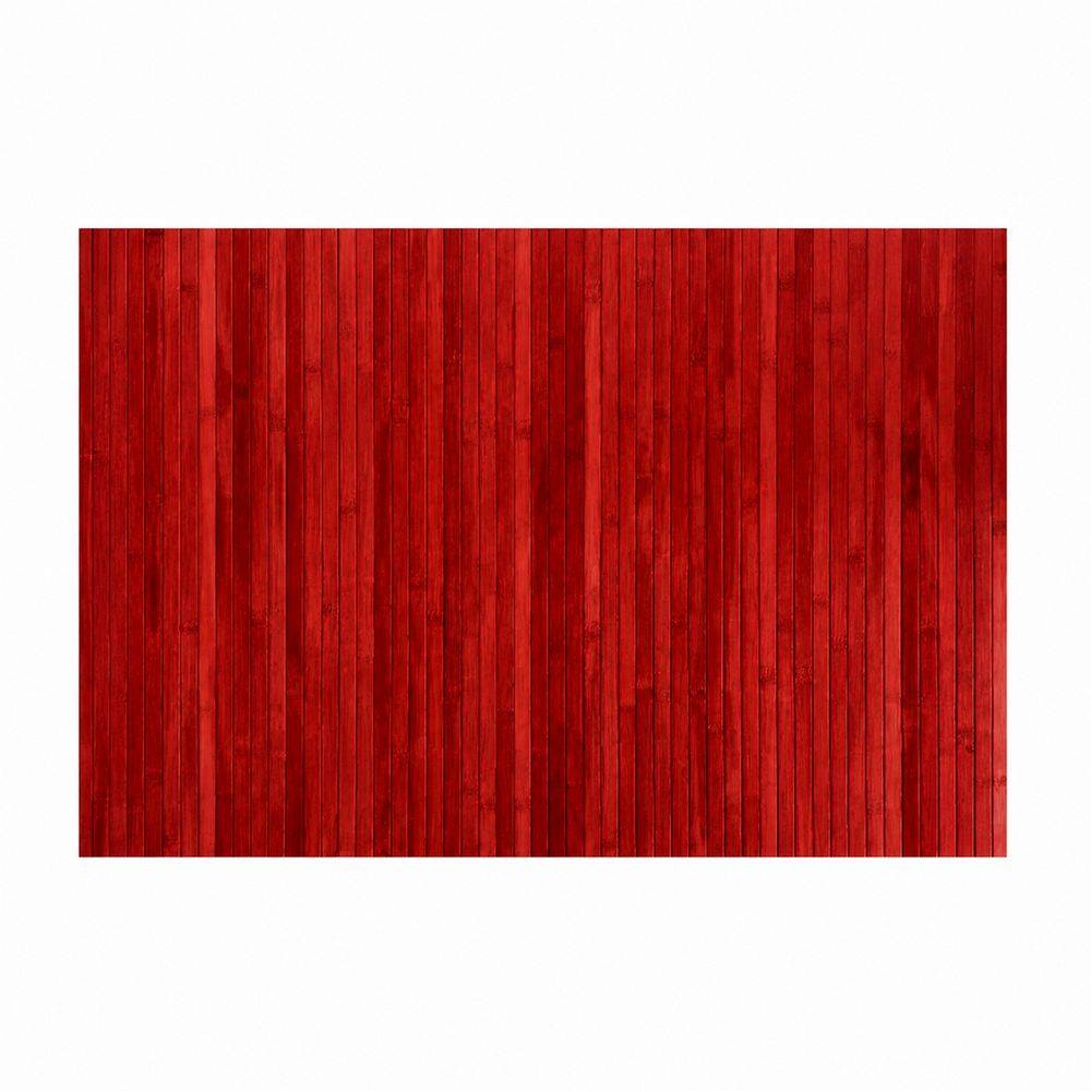 Tappeto in Bamboo Rosso 50 x 68 cm