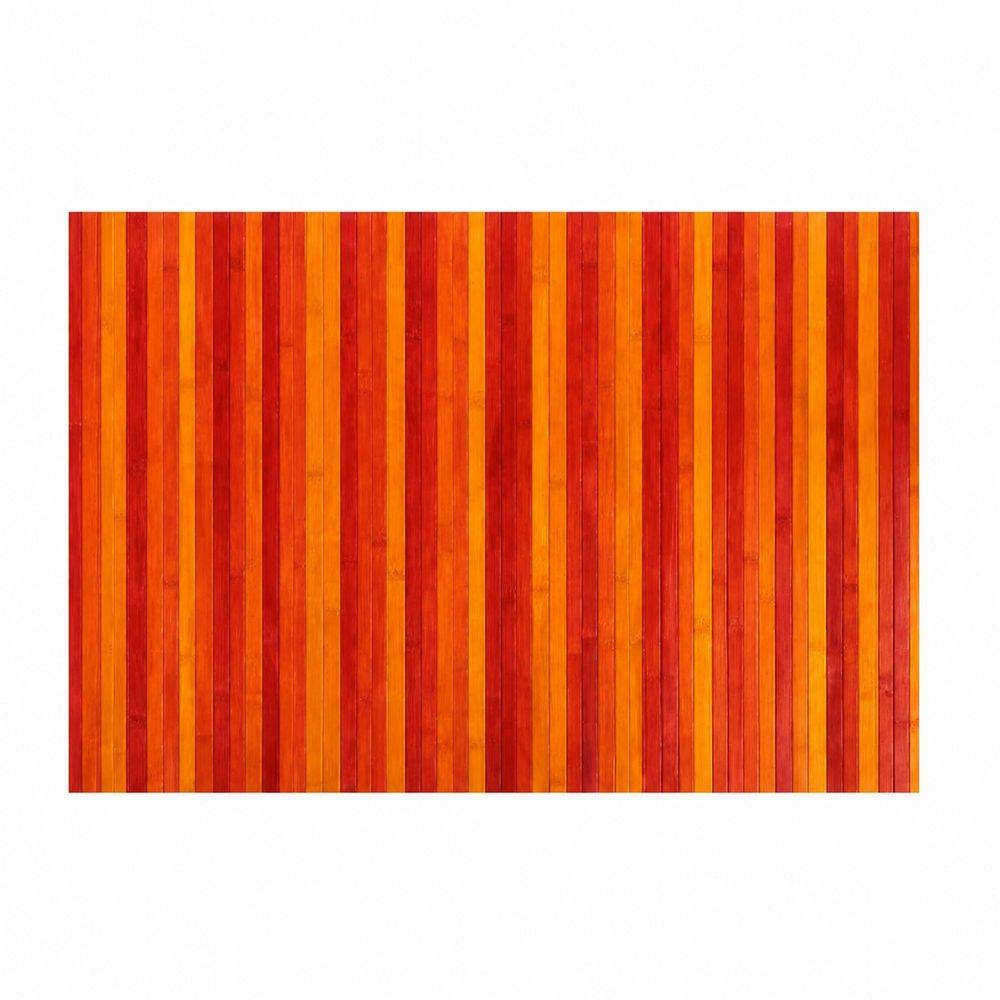 Tappeto in Bamboo Degradè Rosso 50 x 46 cm
