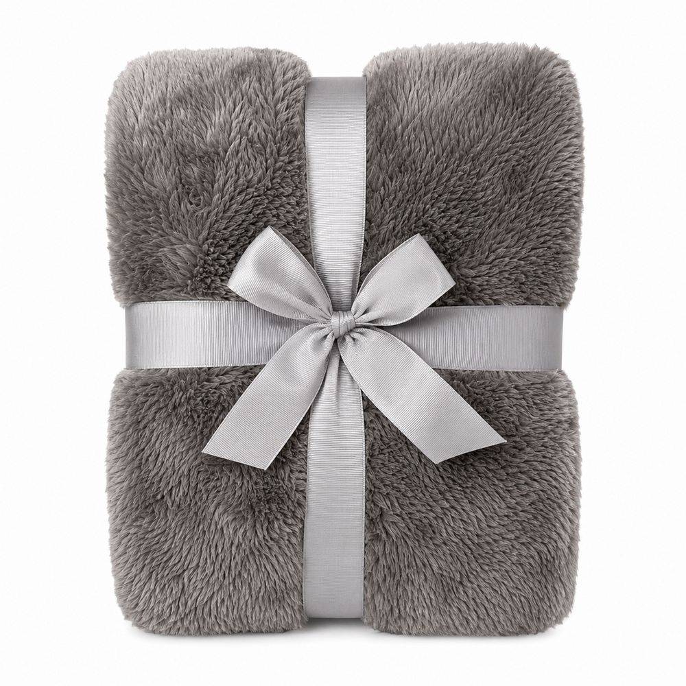 Plaid Soft Home Grigio Singolo 160 x 210