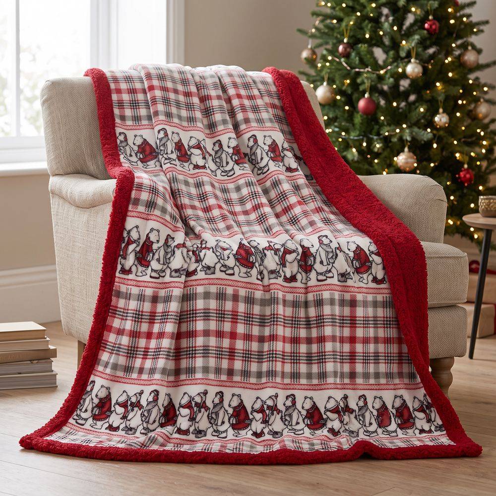 Plaid Sherpa Woods Orsi polari 130 x 160