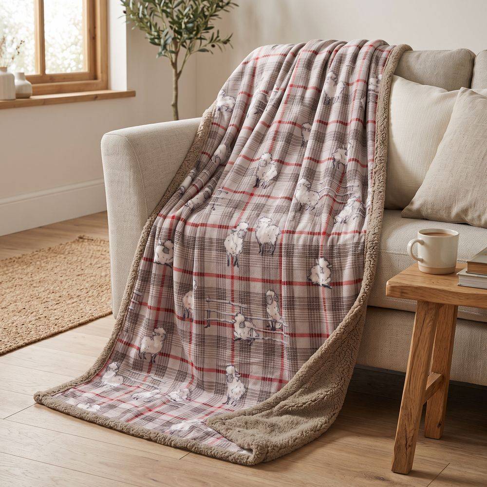 Plaid Sherpa Woods Pecorelle dolly 130 x 160