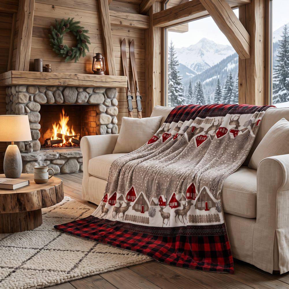 Plaid Sherpa Chalet 130 x 160