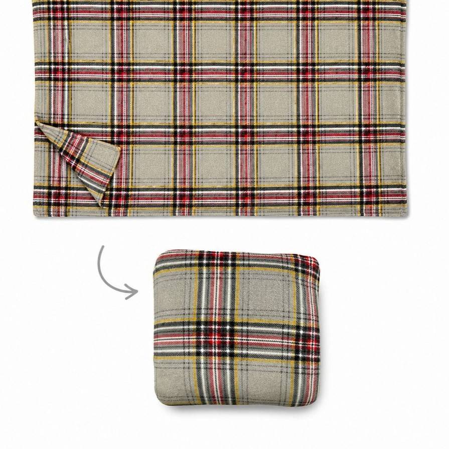 Plaid cuscino Kilt Grigio