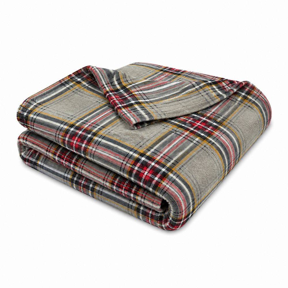 Plaid cuscino Kilt Grigio