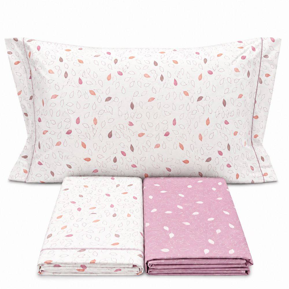 Completo Lenzuola Goccia rosa Singolo