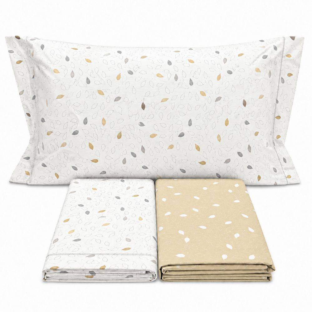 Completo Lenzuola Goccia beige Singolo