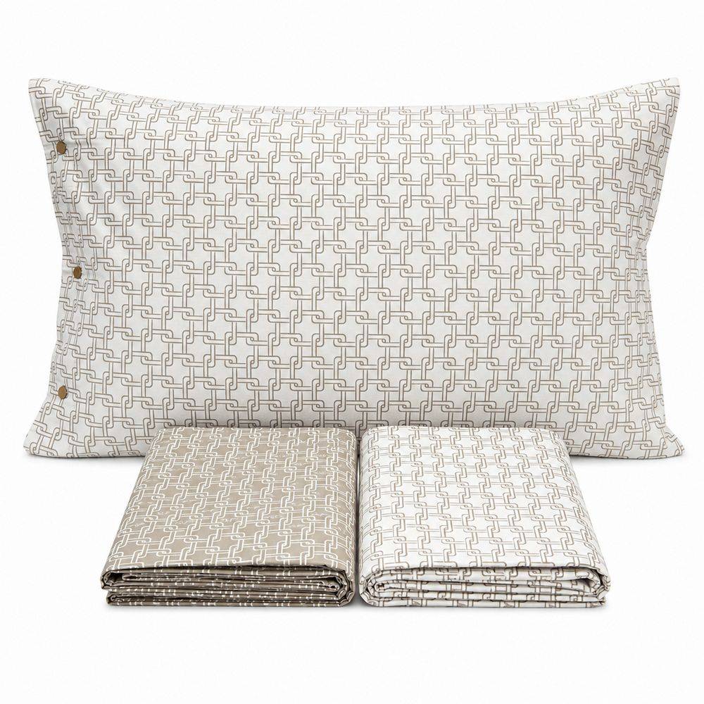 Completo Lenzuola catena beige Singolo