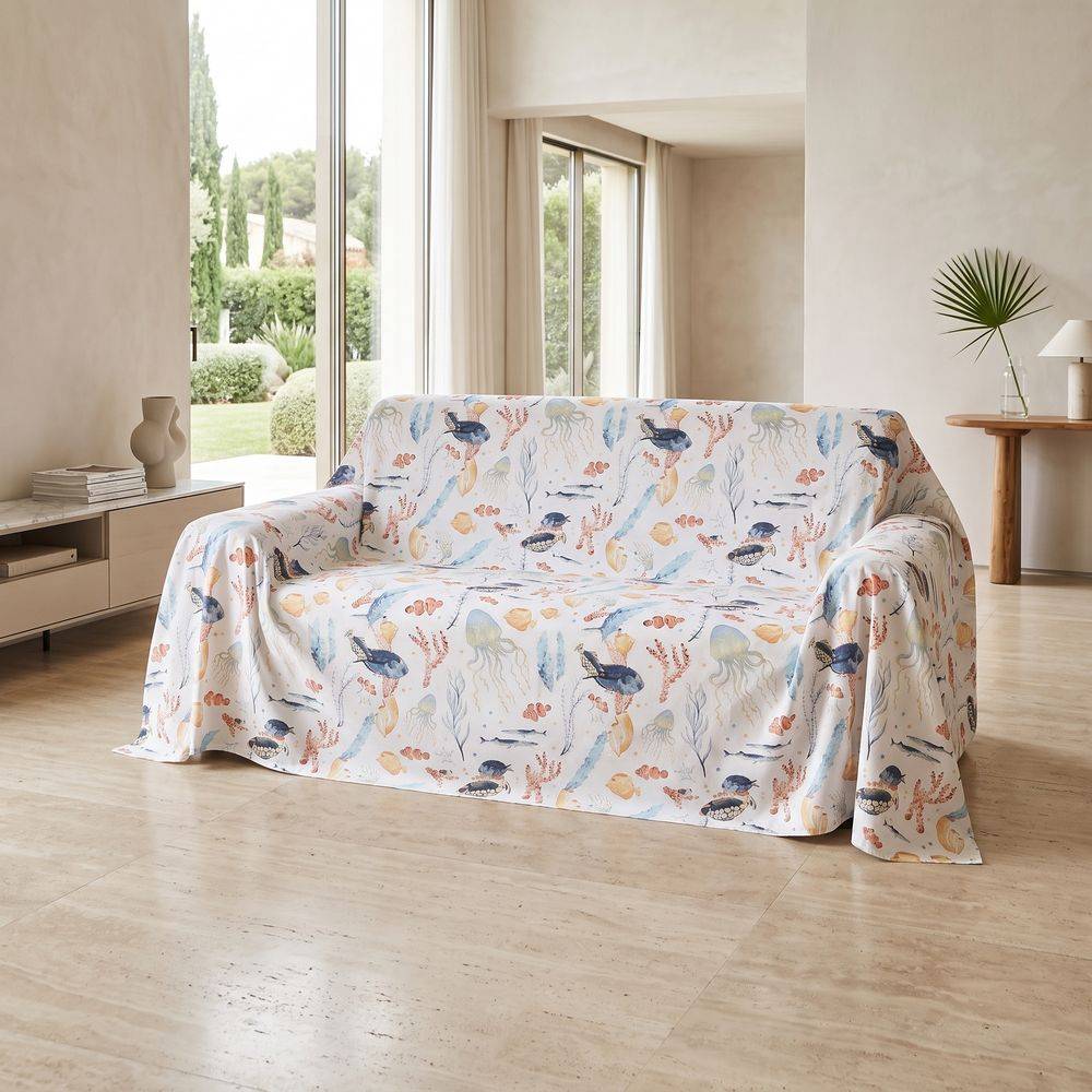 Copridivano Copritutto cotone leggero Maui Multicolor 260 x 295
