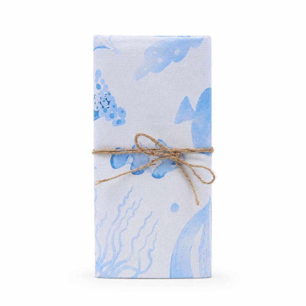 Copridivano Copritutto cotone leggero Maui Azzurro 260 x 295