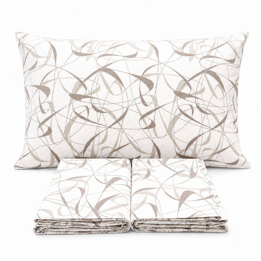Completo Lenzuola Abstract Tortora Singolo