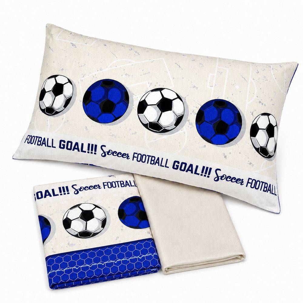 Completo Lenzuola Calcio Blu Piazza e mezzo