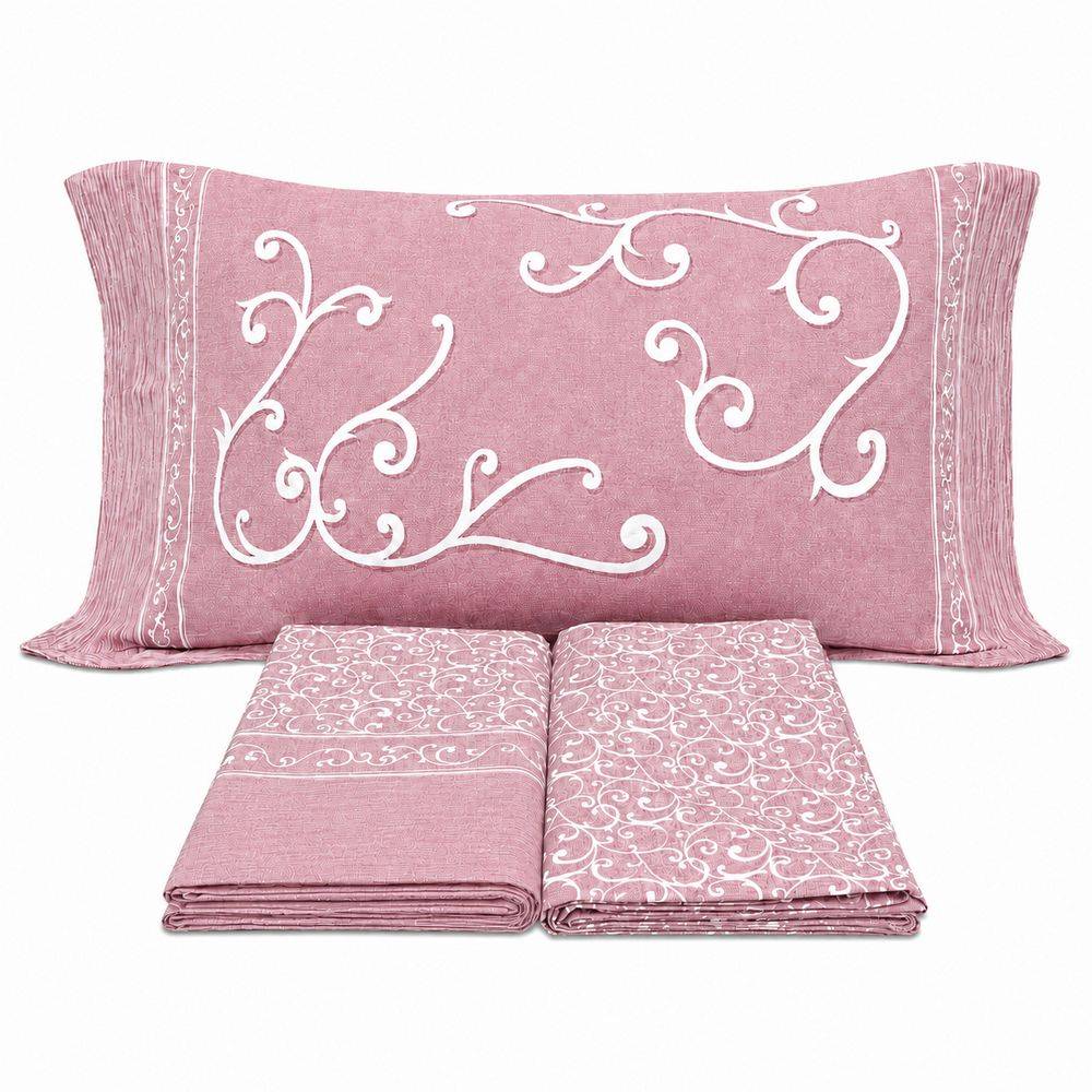 Completo Lenzuola A.Carlucci Ginevra Rosa Matrimoniale