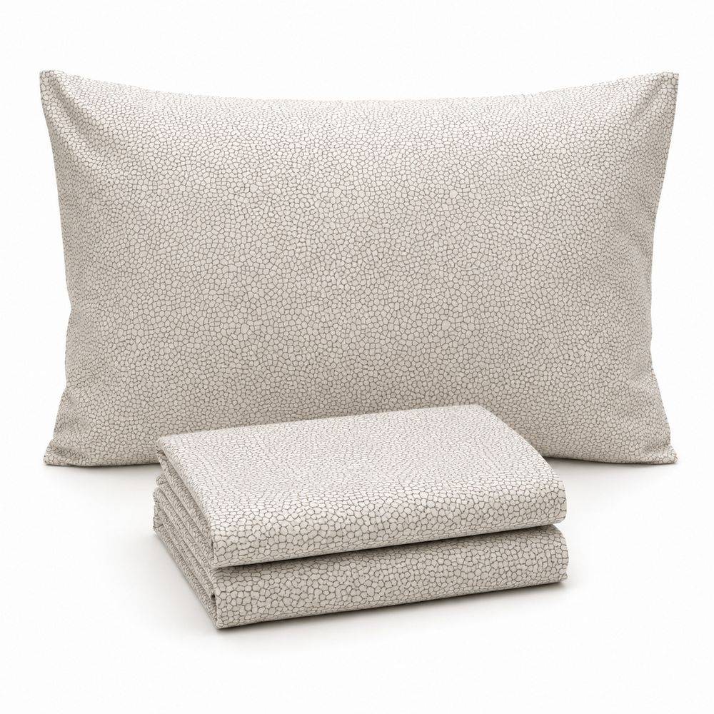 Completo Lenzuola Blot sassolino beige singolo