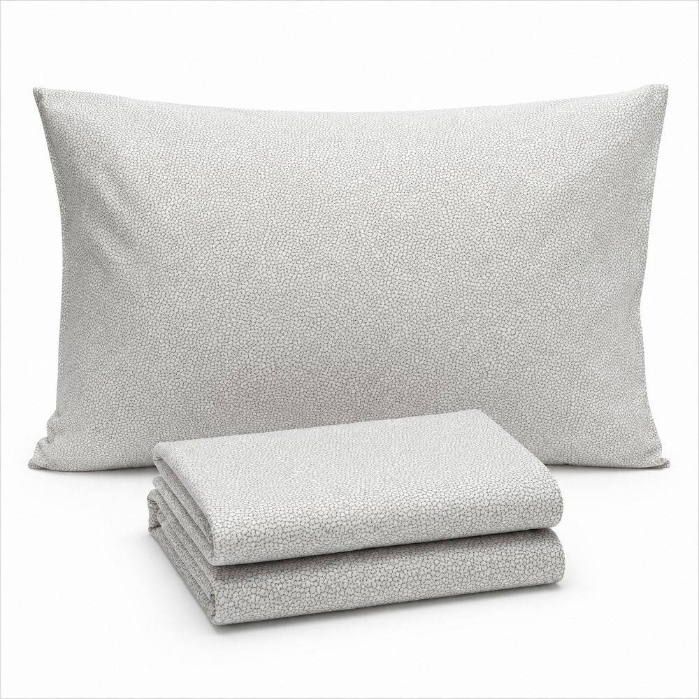 Completo Lenzuola Blot sassolino grigio singolo