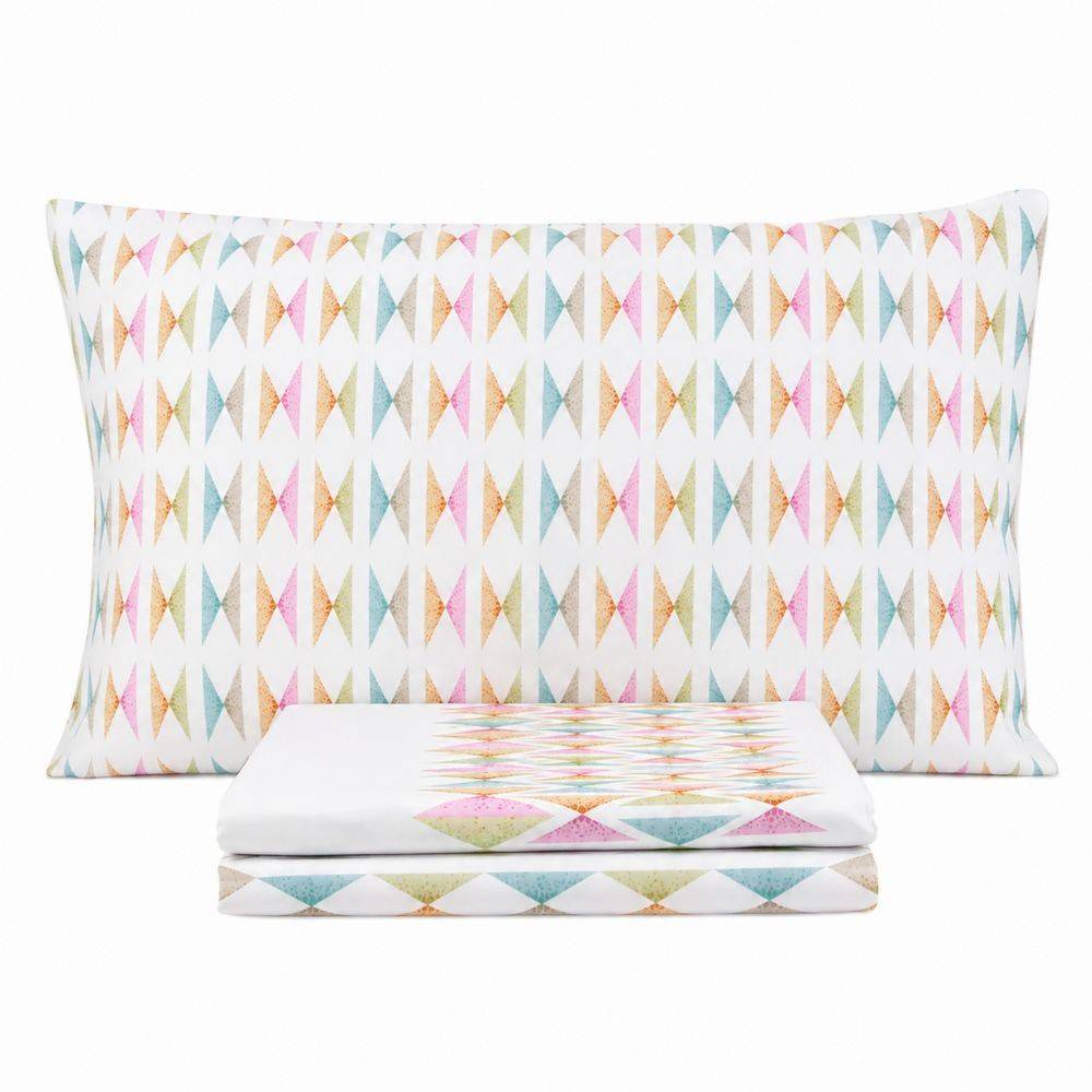 Completo Lenzuola Caleffi Capri Multicolor Matrimoniale