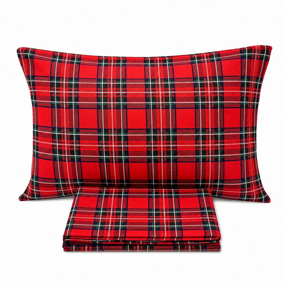 Completo Lenzuola Kilt rosso Singolo