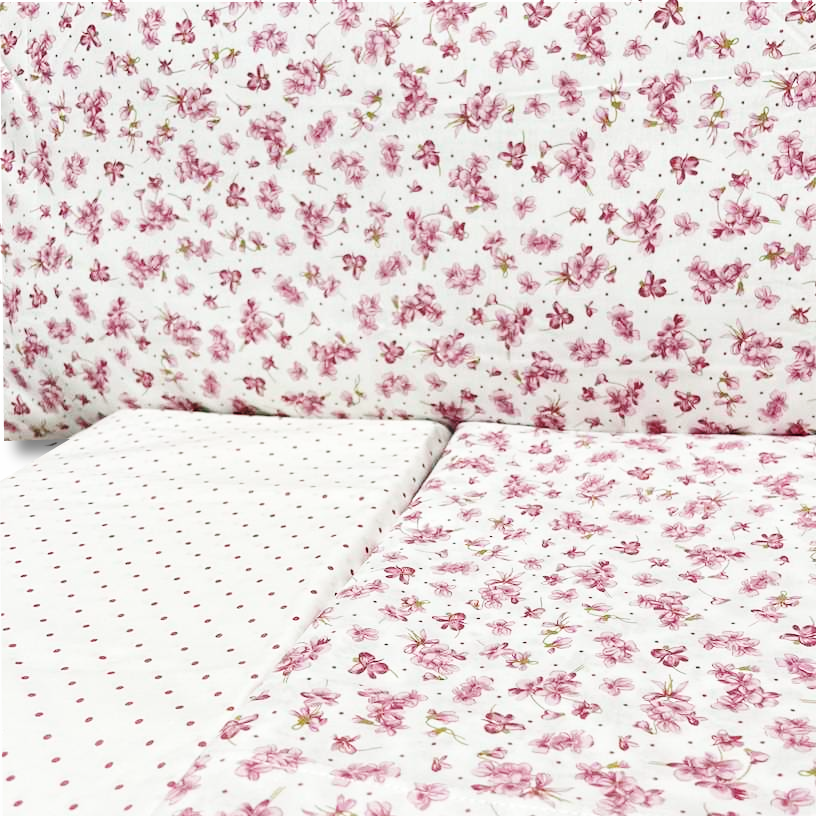 Completo Lenzuola Violette Rosa matrimoniale