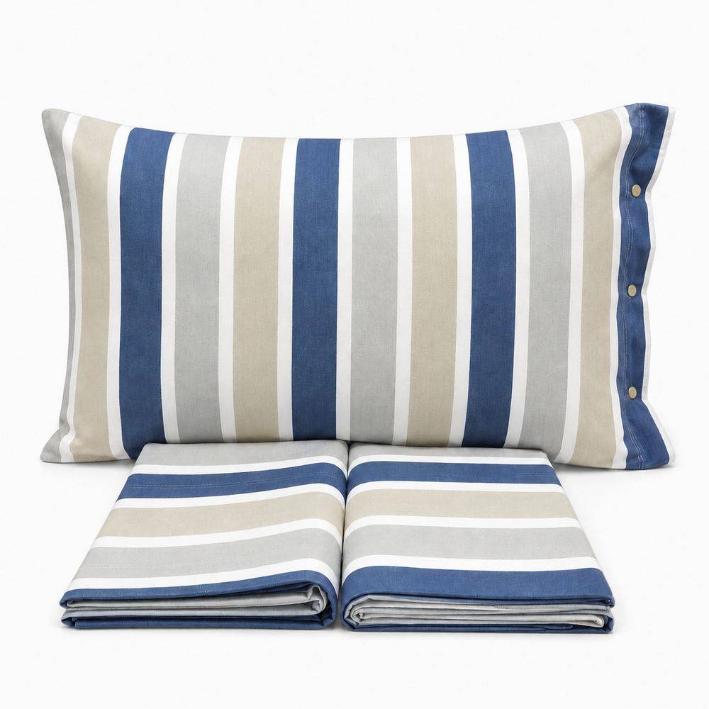Completo Lenzuola Portofino Blu Singolo