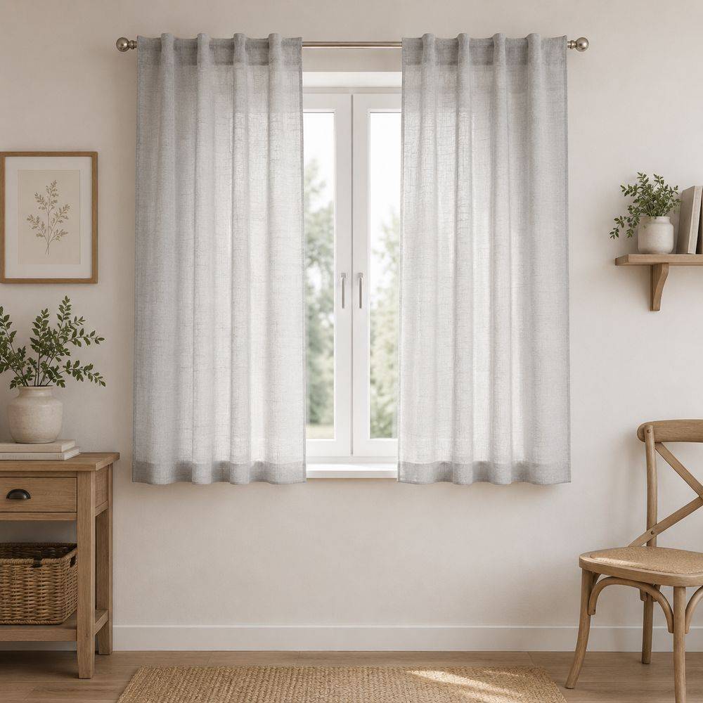 Coppia tende Finestra Alsace Grigio 60 x 150