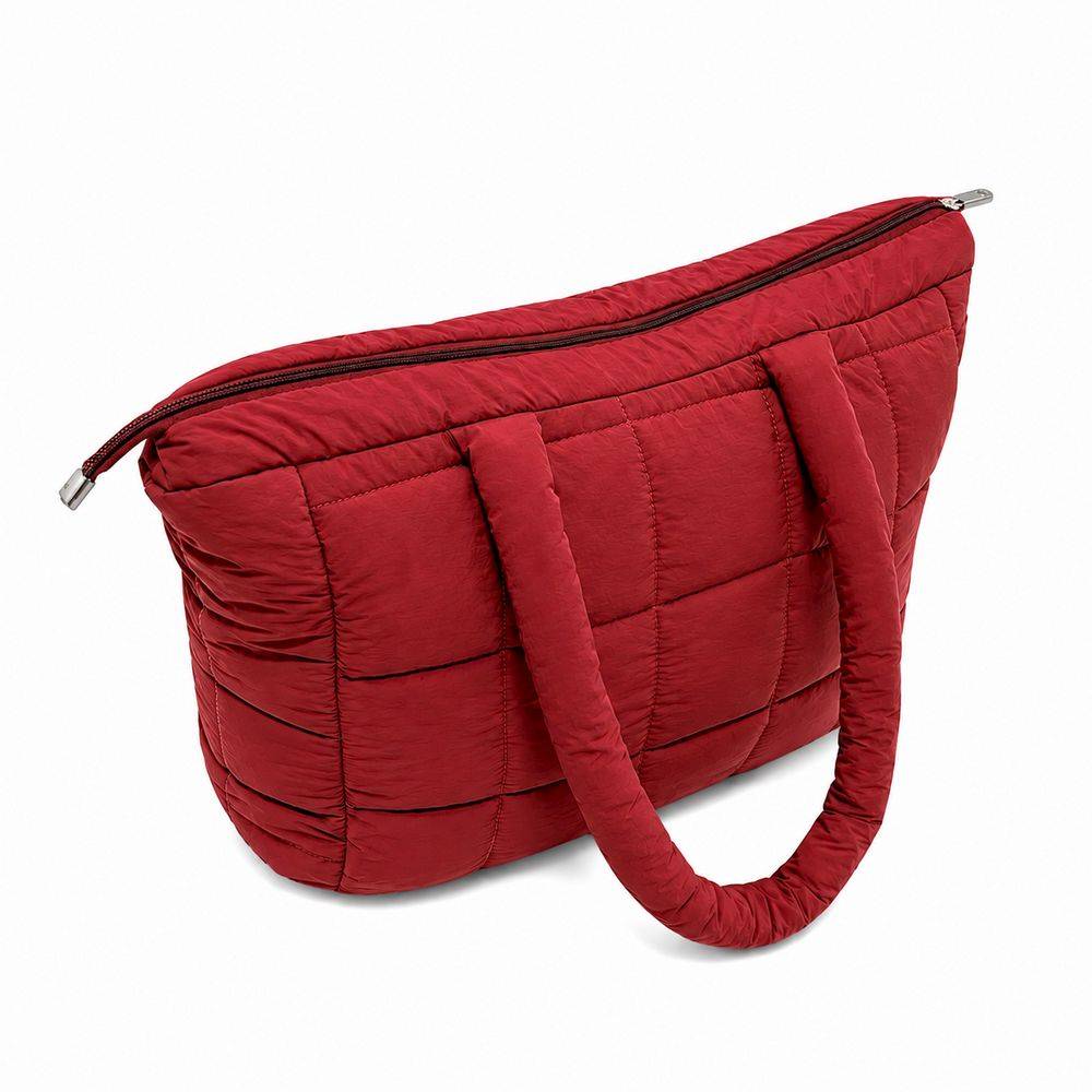 Borsa Tote trapuntata puffer Louise Bordeaux