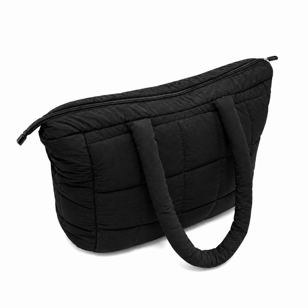 Borsa Tote trapuntata puffer Louise Nera