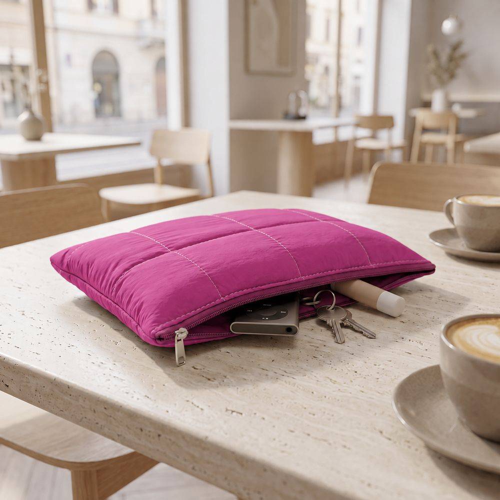 Pochette trapuntata Louise Fucsia