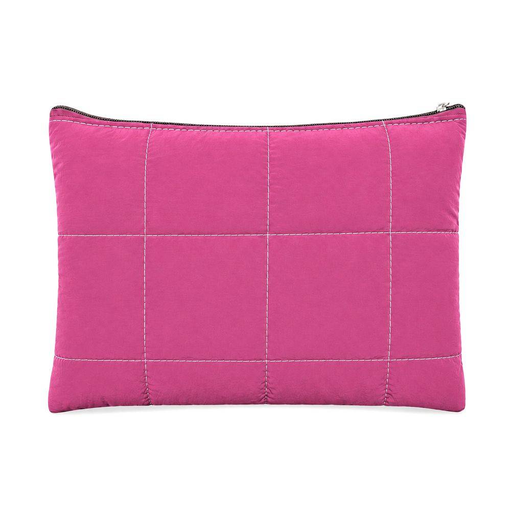Set Borsa Tote + pochette trapuntata puffer louise Fucsia