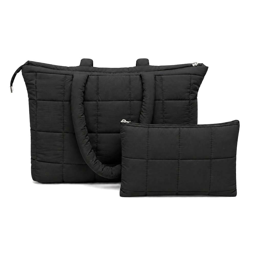 Pochette trapuntata Louise Nera