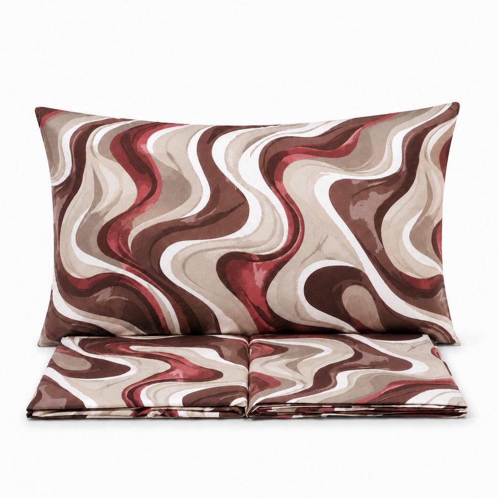 Parure Copripiumino Style Hypnotic Bordeaux Matrimoniale