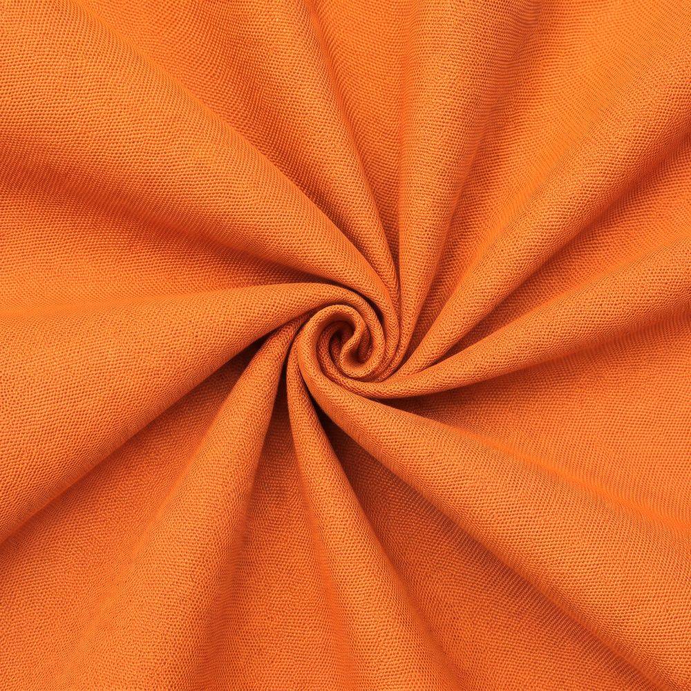 Tessuto a metro 100% Cotone Panama tinto in filo Cavalieri Arancio H 280