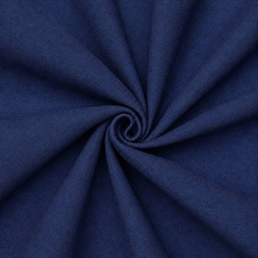 Tessuto a metro 100% Cotone Panama tinto in filo Cavalieri Blu Navy H 280