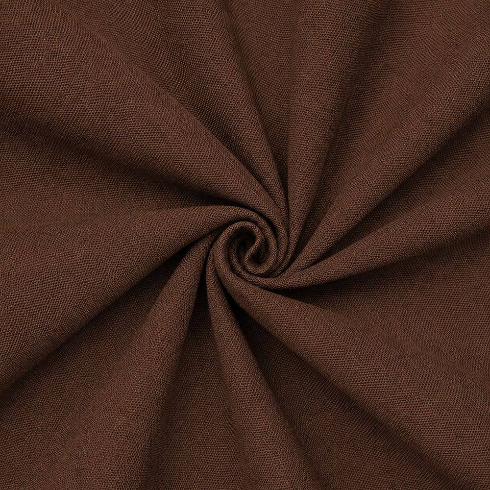 Tessuto a metro 100% Cotone Panama tinto in filo Cavalieri Cacao H 280