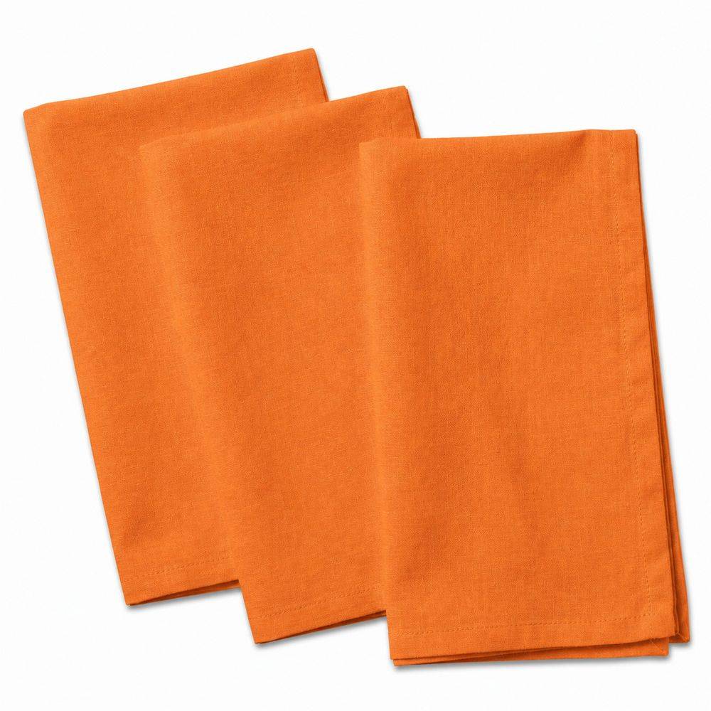 Tovagliolo su misura 100% Cotone Panama Arancio Cavalieri