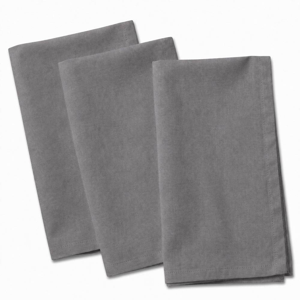 Tovagliolo su misura 100% Cotone Panama Grigio Stone Cavalieri