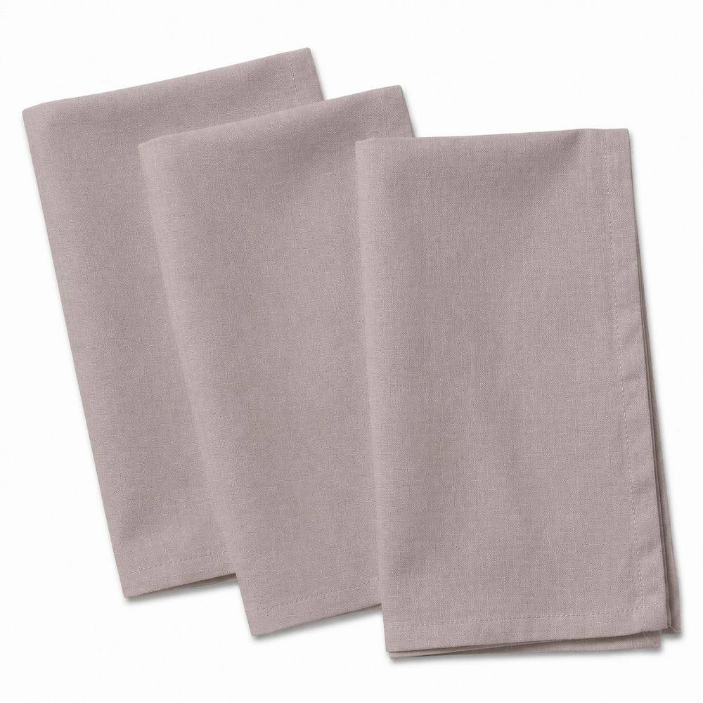 Tovagliolo su misura 100% Cotone Panama Cenere Cavalieri
