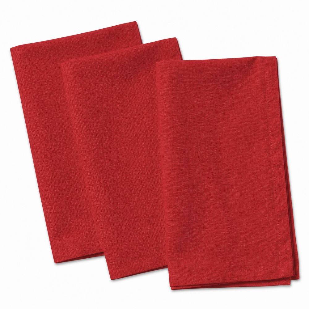 Tovagliolo su misura 100% Cotone Panama Rosso Cardinale Cavalieri